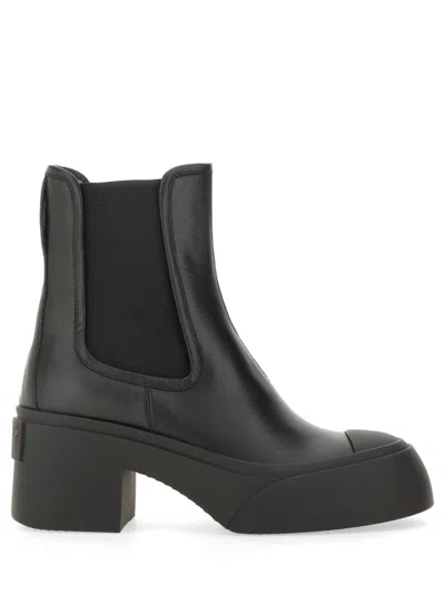 MARNI MARNI BLOCK HEEL CALF LEATHER BOOTS
