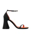 Marni Block-heel Leather Sandals In Black