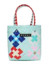 Marni Blossom Macro Tote Bag In Blue