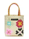 Marni Blossom Macro Tote Bag In Neutrals