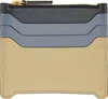 Marni Blue & Beige Leather Trunkaroo Card Holder In Zo877 Night Blu/whin