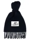 Marni Midnight Blue Alpaca Blend Scarf In Blublack