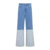Marni Wide Leg Blue Jeans With High Turn-up