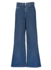 Marni Wide-leg Denim Pants With High Waist In Blue