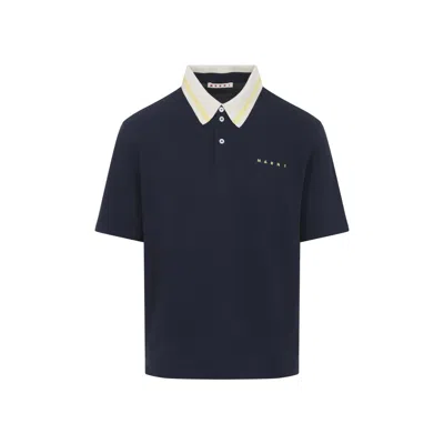 Marni Blue Cotton Polo