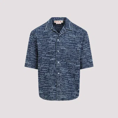 MARNI BLUE COTTON SHIRT