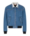 Marni Bleached-effect Bomber Jacket In Blue