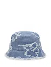 Marni Blue Denim Patches Bucket Hat In Cobalt