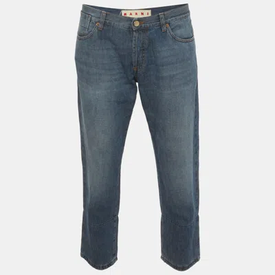 Pre-owned Marni Blue Denim Straight Fit Jeans M/waist 35"