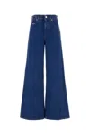 Marni Logo-embroidered Five-pocket Wide-leg Denim Jeans In Blue