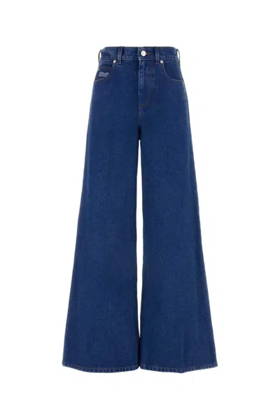 MARNI BLUE DENIM WIDE-LEG JEANS