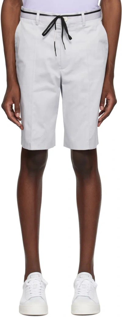 Marni Pressed Crease Drawstring Chino Shorts In 00n03 Ice