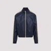 Marni Zip-up Leather Jacket In Blue