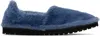 Marni Blue Faux-fur Loafers In 00b59 Bluette