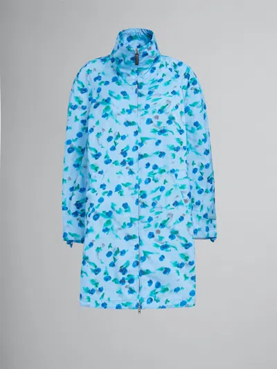 Marni Blue Fibres Rain Coat