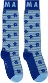 MARNI BLUE FLOWER JACQUARD SOCKS