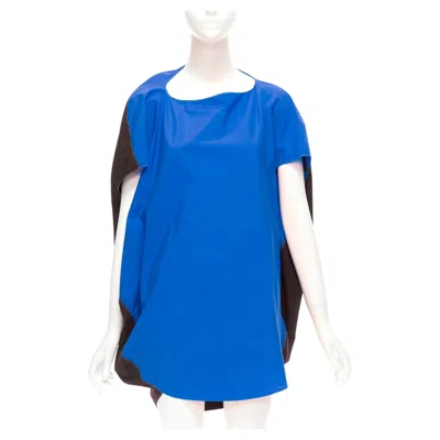 Pre-owned Marni Blue Front Black Back Cocoo 3d Cut Mini Dress It36 Xs