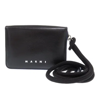 Pre-owned Marni Blue Leather Coin Purse/coin Case () In Multi