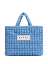 Marni Padded Tote Bag In Blue