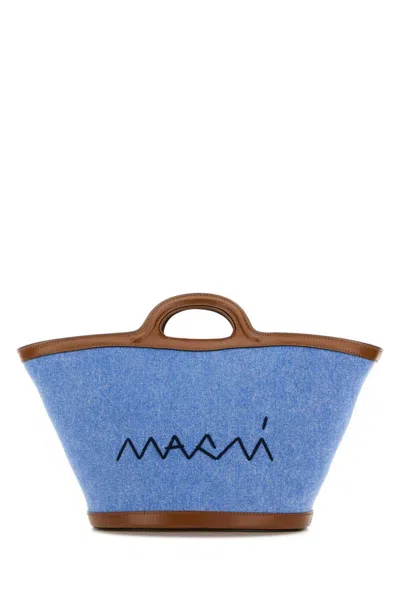 Marni Blue Logo Tote Bag