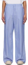 Marni Blue Loose Trousers In Stb61 Blue China