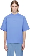 Marni Light Blue Jersey Mini Logo T-shirt In Lob26 Blue Lilac