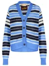 Marni Mohair Blend Striped V-neck Cardigan