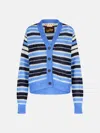 Marni Blue Mohair Wool Blend Cardigan In Blue