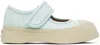 Marni Blue Pablo Mary Jane Ballerina Flats In 00b18 Mineral Ice