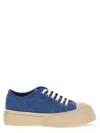 Marni Woman Sneakers Azure Size 7 Textile Fibers In Blue