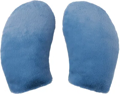 Marni Blue Padded Faux-fur Mittens In 00b59 Bluette