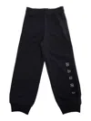 Marni Blue Pants With Logo On The Leg In Cotton Boy In Blu