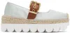 Marni Blue Petal Ballerina Flats In 00b18 Mineral Ice