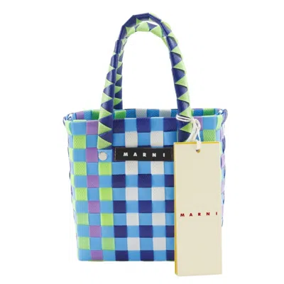 Pre-owned Marni Blue Polypropylene Basket Handbag () In Multi