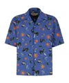 Marni Short Sleeve Shirt Graphic Print In Blue