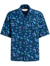 Marni Man Shirt Navy Size 44 Cotton In Blue