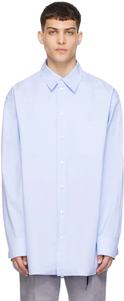 Marni Blue Raw Edge Shirt In 00b21 Light Blue