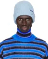 MARNI BLUE SHETLAND WOOL BEANIE