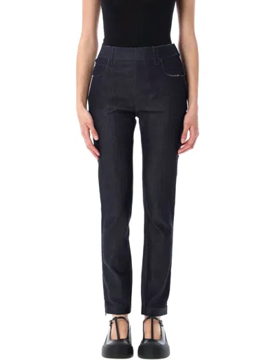 Marni Blue Slim Denim Jeans In Blue Black