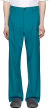 Marni Blue Straight-leg Cargo Pants In 00b67 Verdigris