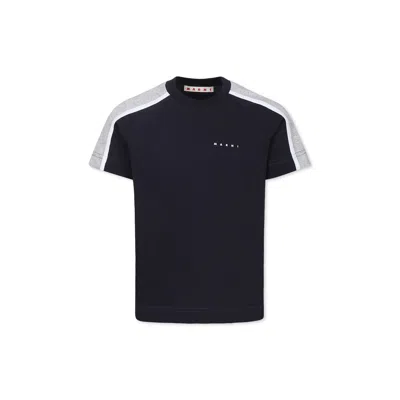 Marni Kids' Blue T-shirt For Boy With Logo