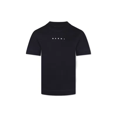 Marni Blue T-shirt For Kids With Logo