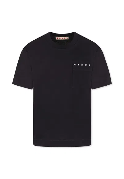 Marni Blue T-shirt For Kids With Logo
