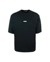 Marni Contemporary Black Cotton T-shirt With High Neckline In Black