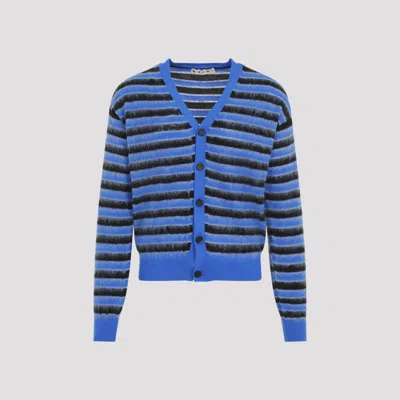 MARNI BLUE V NECK SWEATER