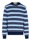 Marni Blue Virgin Wool Blend Sweatshirt Men In Blue