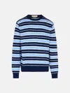 Marni Blue Virgin Wool Blend Sweatshirt In Blue
