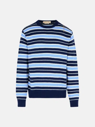 Marni Blue Virgin Wool Blend Sweatshirt