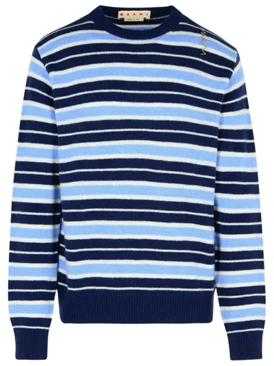 MARNI MARNI BLUE VIRGIN WOOL BLEND SWEATSHIRT