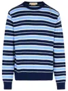 Marni Blue Virgin Wool Blend Sweatshirt Men In Blue